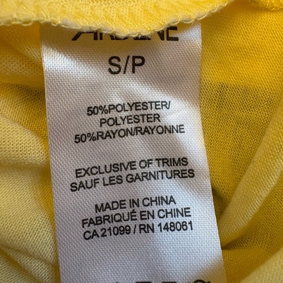 Ardene light yellow sleeveless tank tunic top w zipper detail women's size Small - Picture 5 of 9